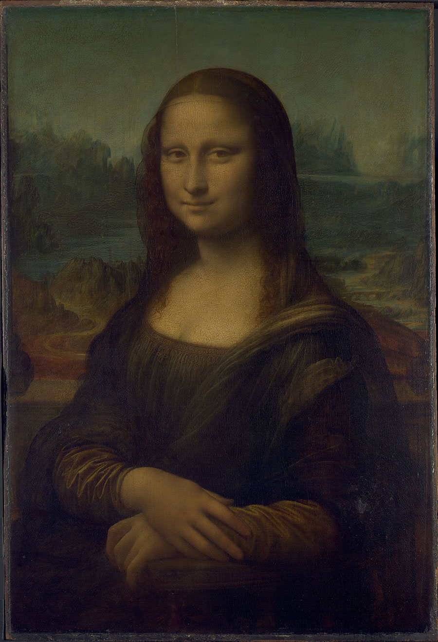 世界名画 达芬奇作品 蒙娜丽莎的微笑 高清大图下载
