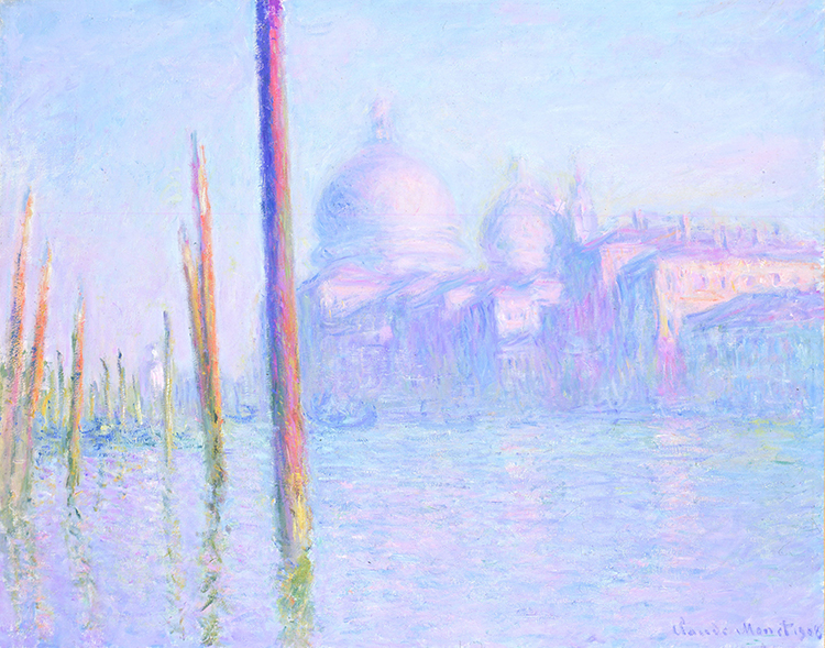莫奈作品 《威尼斯大运河》高清油画素材下载