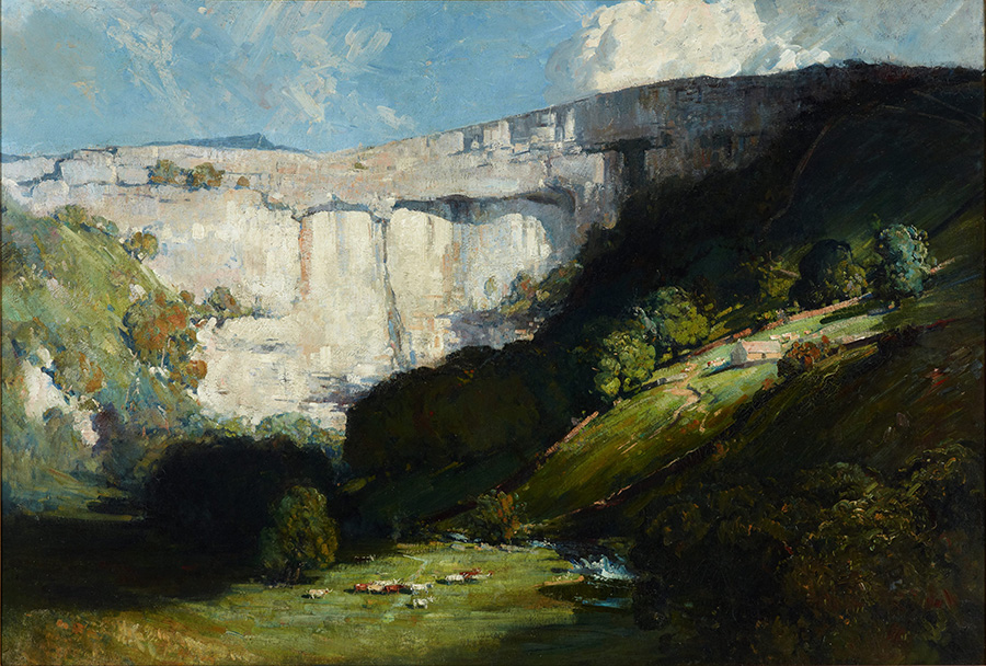 阿瑟·斯切特 (Arthur Streeton)  Malham Cove