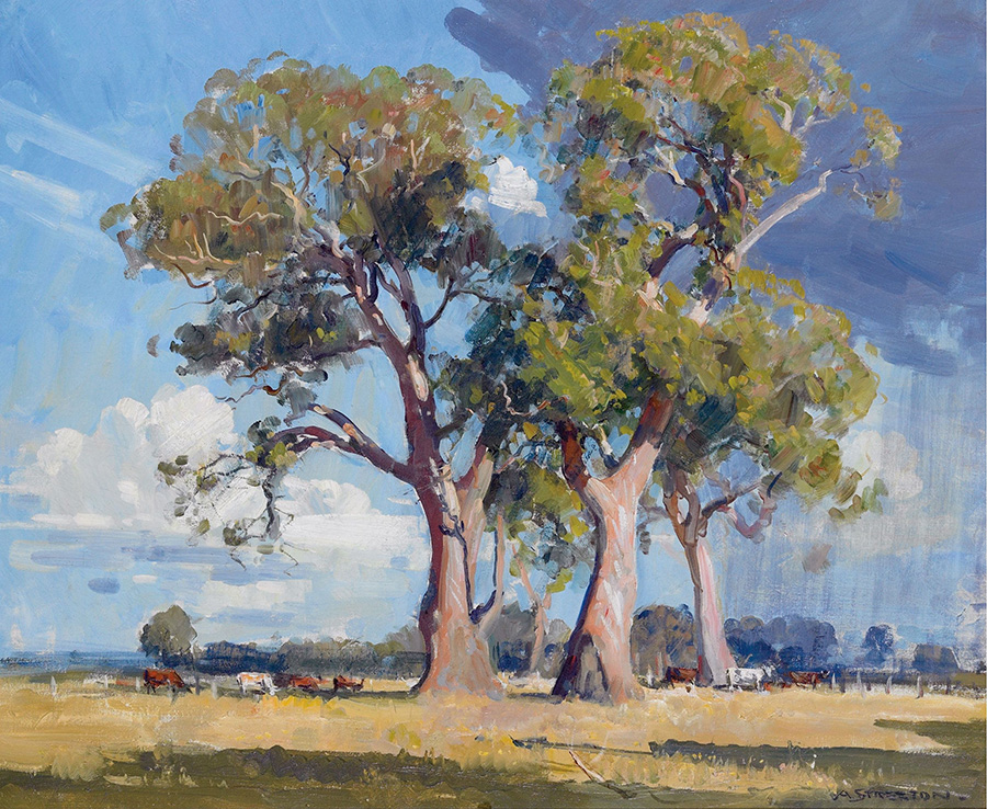 阿瑟·斯切特 (Arthur Streeton)  The Three Gums