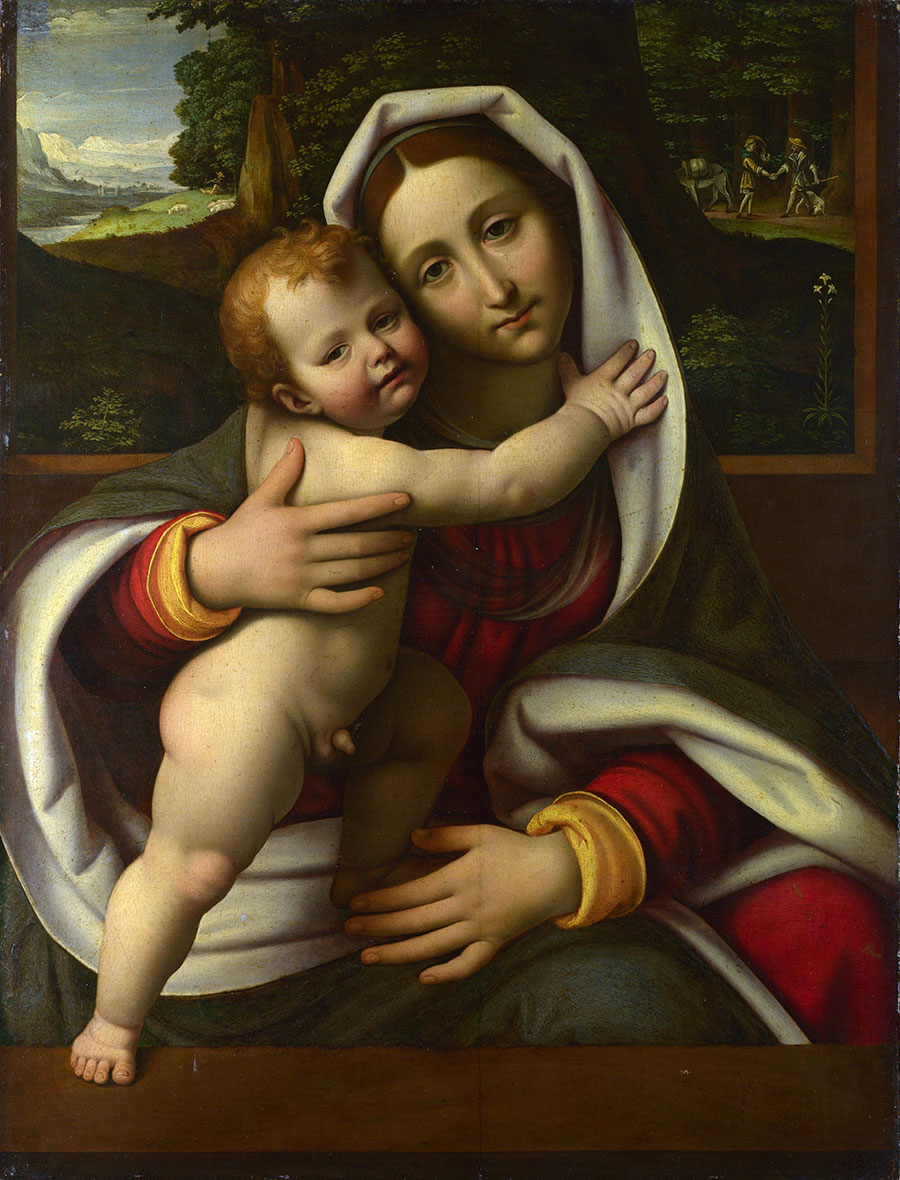 达芬奇作品  圣母与婴儿 高清大图下载