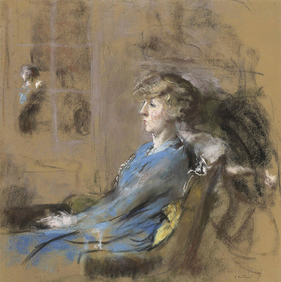 维亚尔作品: 坐在椅子上的女人肖像素描
