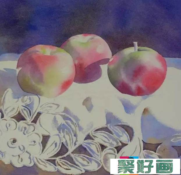 苹果水彩画教程