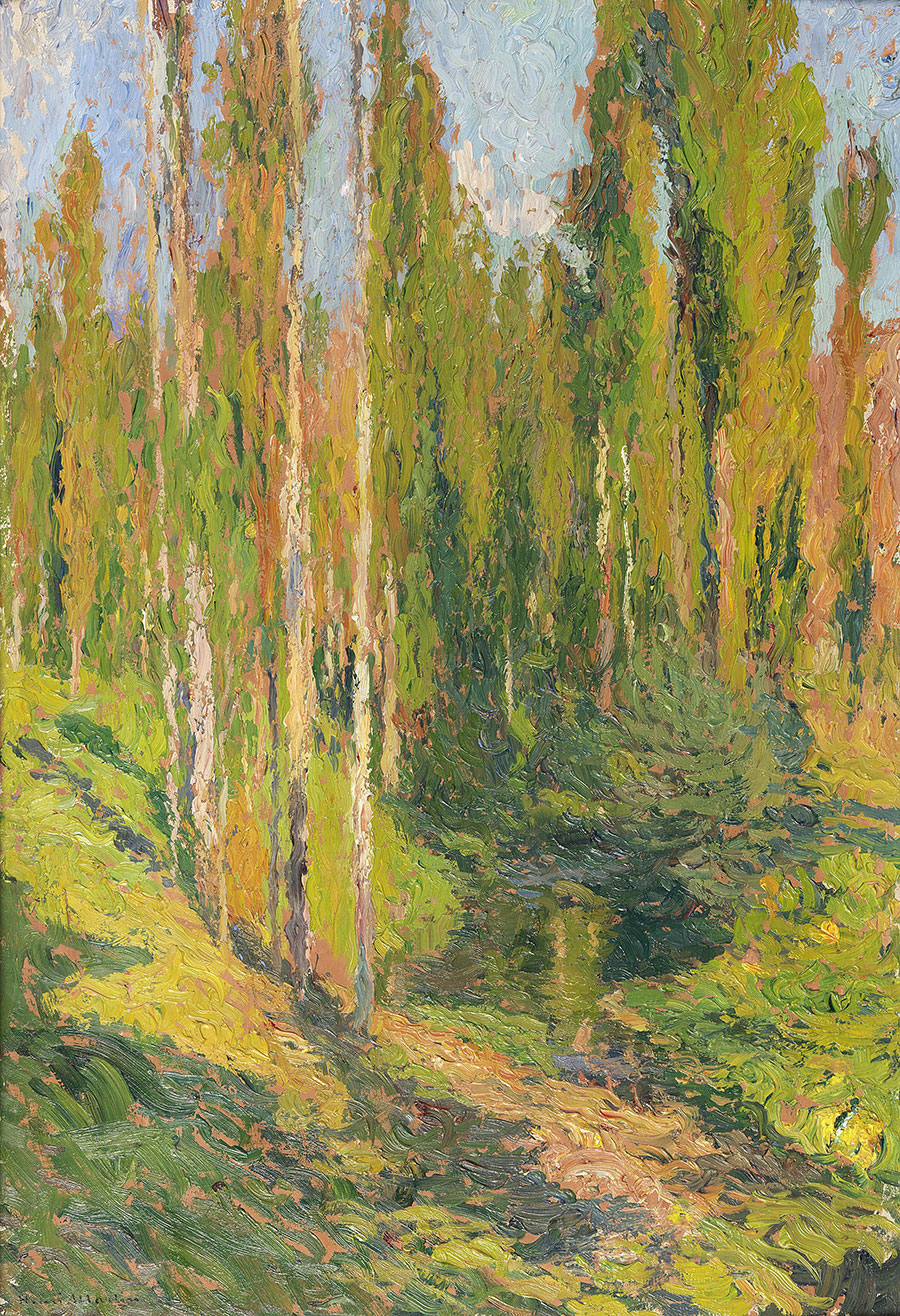 亨利马丁油画: 夏天树林