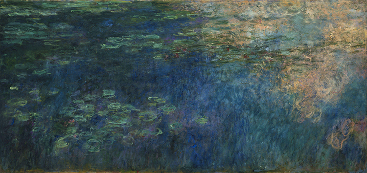 莫奈作品 池塘里的睡莲 高清睡莲油画大图下载