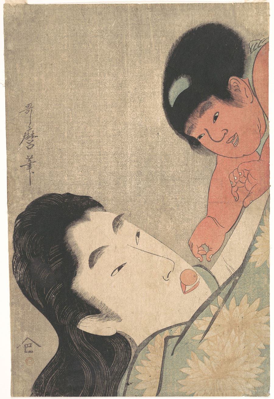 喜多川歌磨作品:浮世绘人物版画