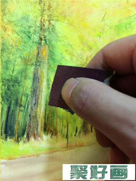 水彩画树林的画法
