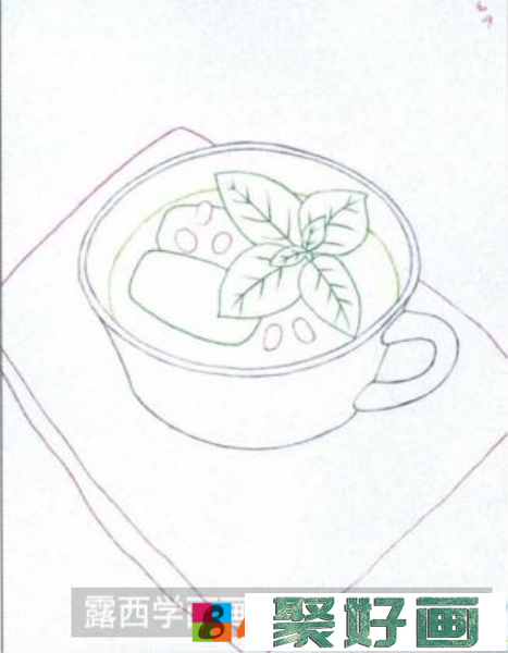 彩铅画蔬菜汤