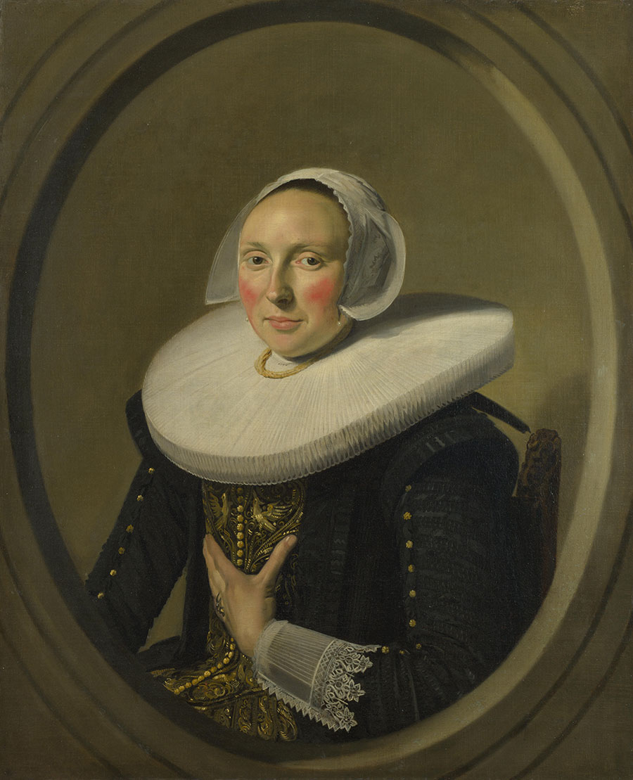 弗兰斯哈尔斯作品: 贵族夫人肖像油画