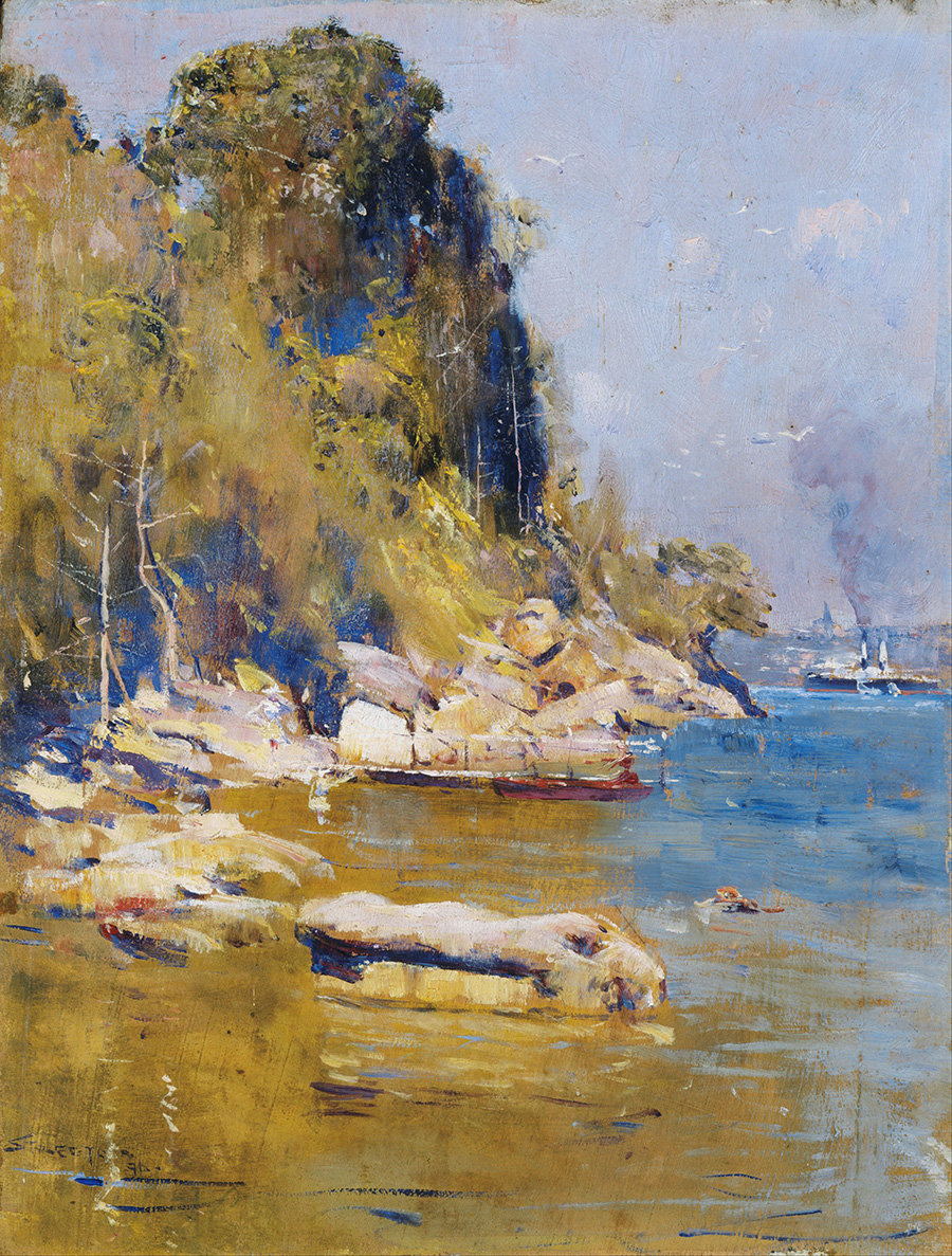 阿瑟·斯切特 (Arthur Streeton) From my camp Sirius Cove