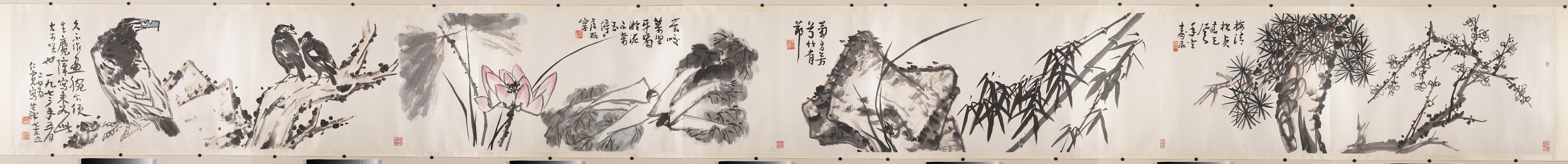 李苦禅 花鸟树石图卷 832×87 美国大都会艺术博物馆(1).jpg