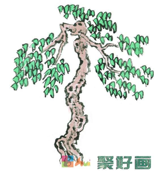 古树<a href=../zhonglei/zhongguohua/xieyi/ target=_blank class=infotextkey>水墨画</a>图片