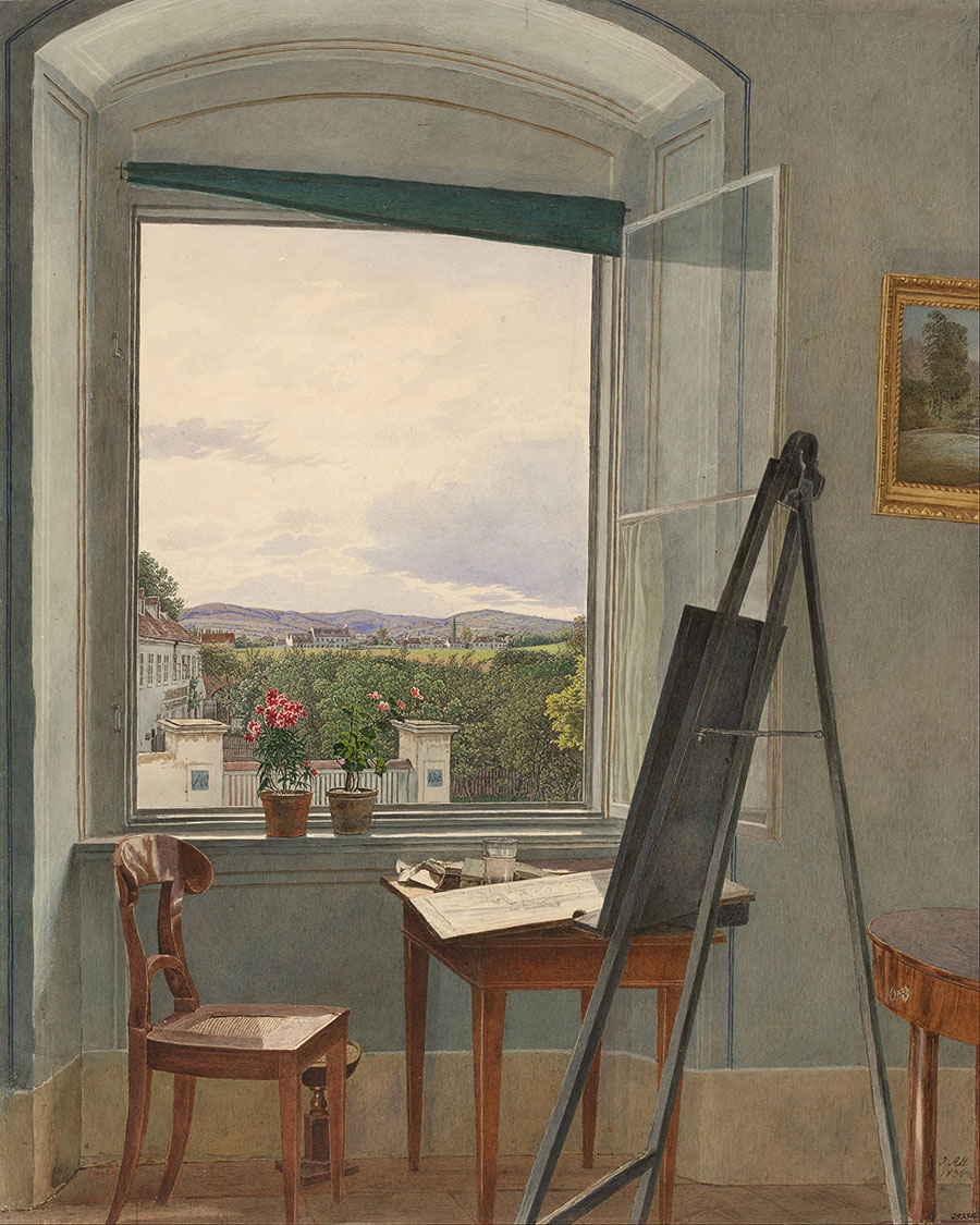 Jakob Alt作品:View from the Artist's Studio in Alservors 从工作室看到的风景