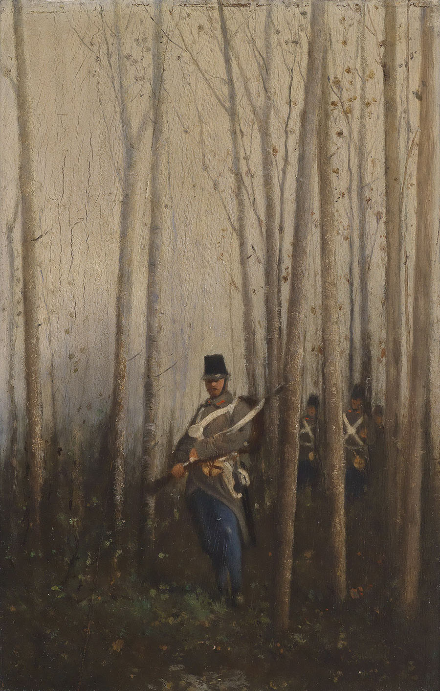 奥古斯特·冯·佩腾科芬  有士兵的森林