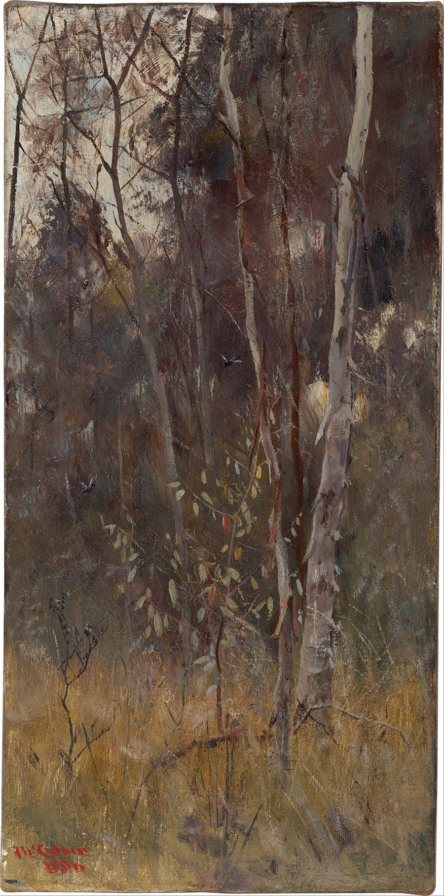 弗雷德里克·麦卡宾 (Frederick McCubbin ）At the falling of the year 秋天油画