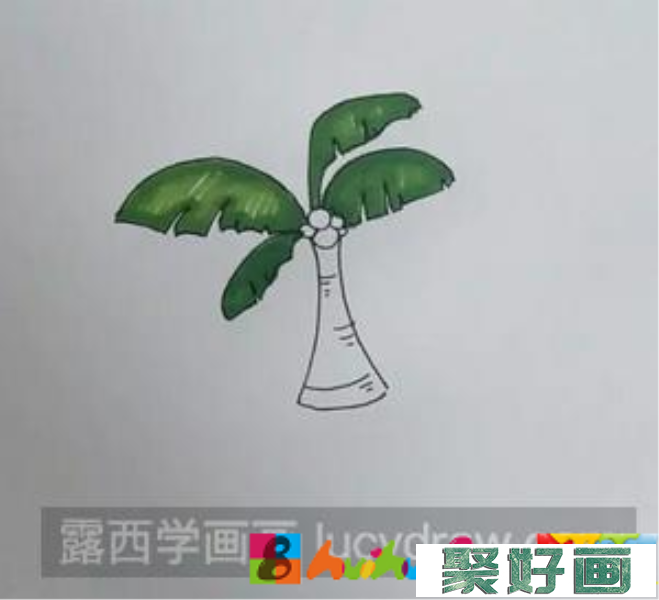 椰子树儿童画