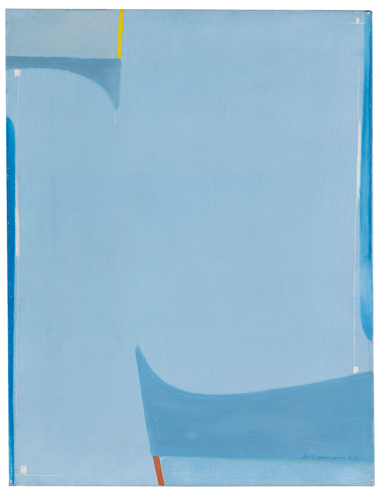 Max Ackermann 阿克曼作品:  Ohne Titel (Blau) 1964