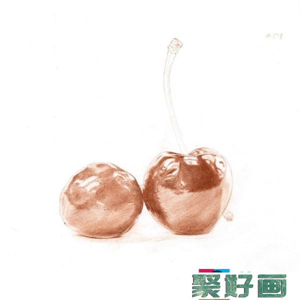 彩铅画入门：简单的樱桃彩铅画教程