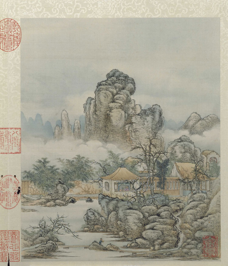 清 陈枚 山水楼阁图册 国画高清下载 10