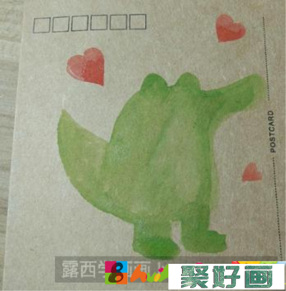 儿童画小鳄鱼