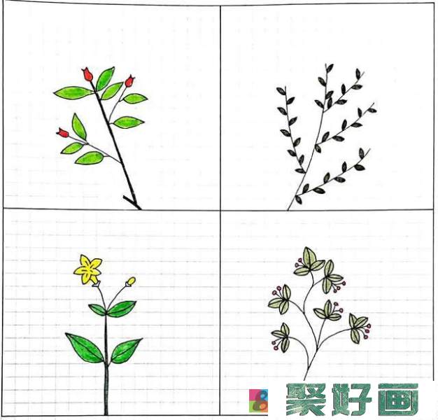 小清新绿植简笔画