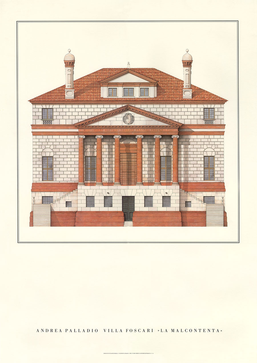 欧美建筑画高清素材: 帕拉第奥圆顶别墅装饰画欣赏