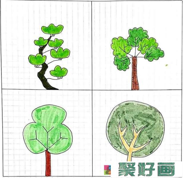 小清新绿植简笔画