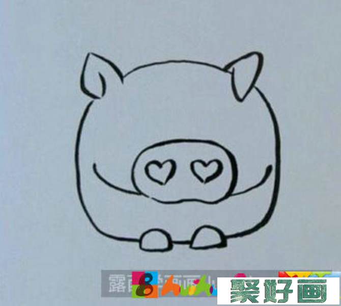 儿童画可爱的小猪怎么画