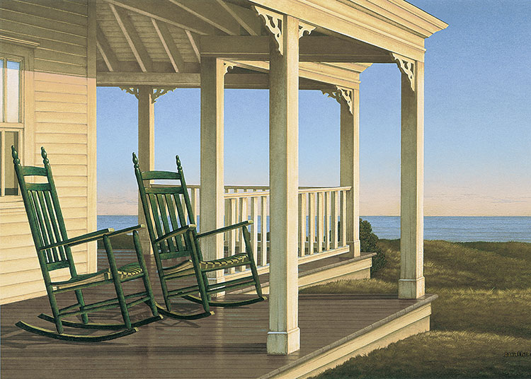 海边小屋 海边窗户 海边椅子高清装饰画素材下载 D