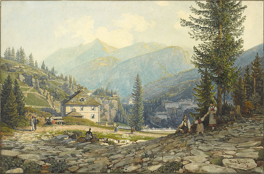 托马斯·恩德 (Austrian View of the Residence of Archduke Johann in Gastein Hot Springs