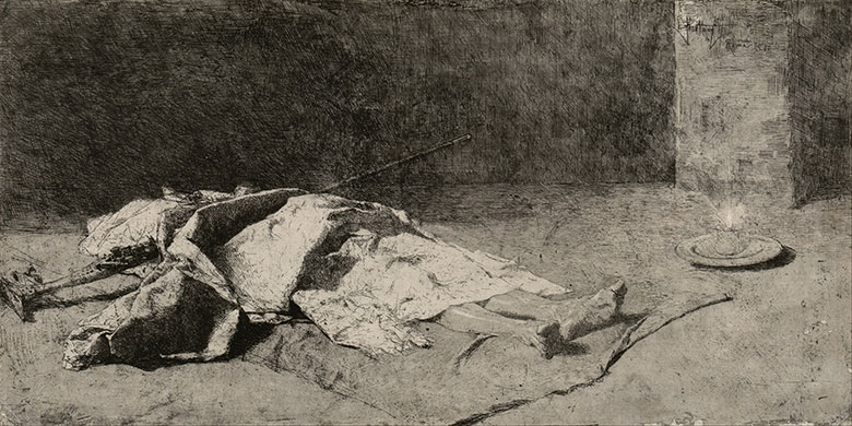 马里亚诺·福图尼素描作品: dead kabyle