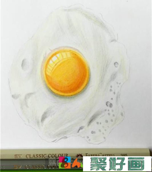 鸡蛋彩铅画