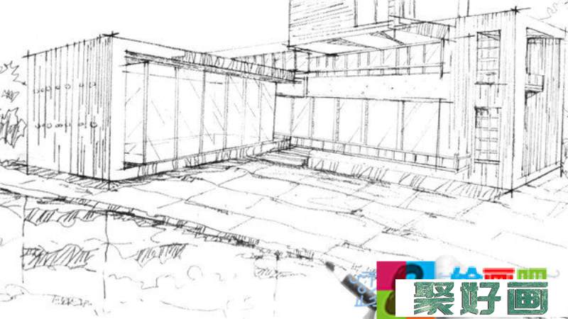 现代建筑速写步骤教程