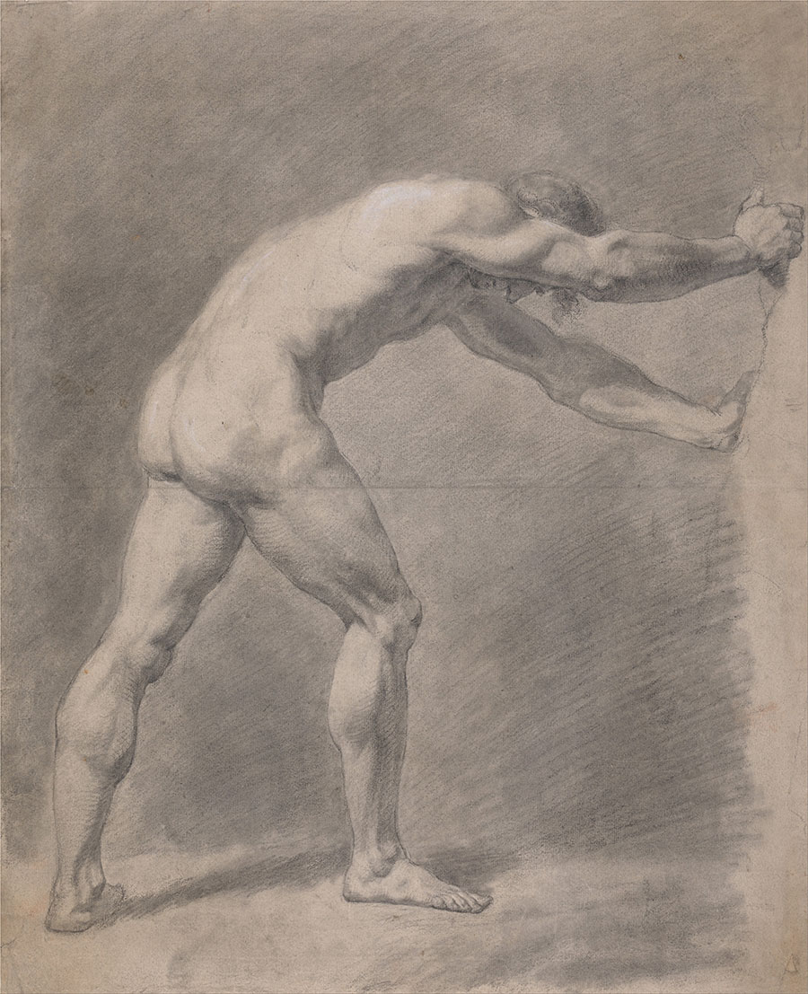 康斯太勃尔作品: 男性裸体素描