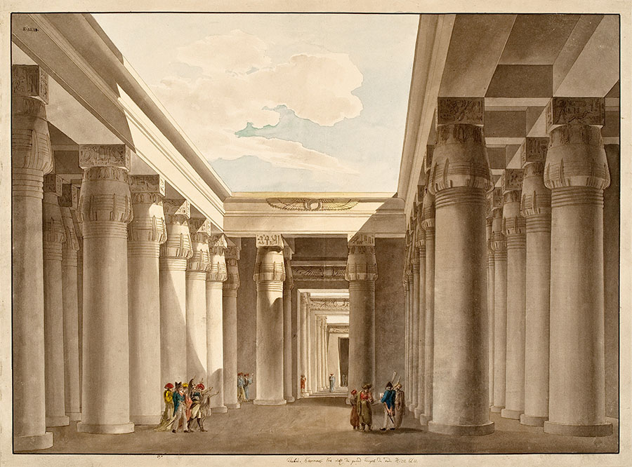 诺伯特·比特纳  卡纳克神庙入口大厅视图。