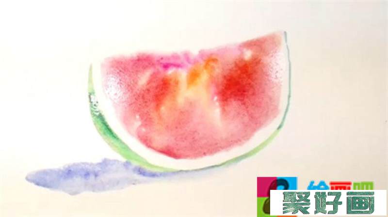 水彩画入门：简单好看的西瓜水彩画画法