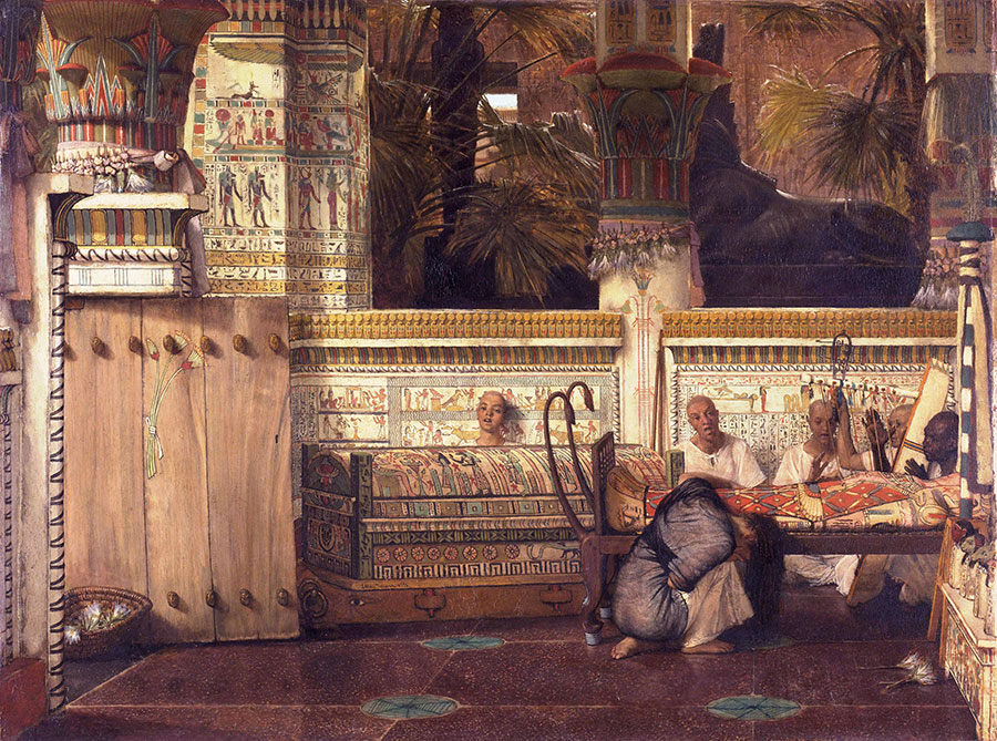 阿尔玛·达德玛作品: 埃及寡妇 alma tadema egyptian widow