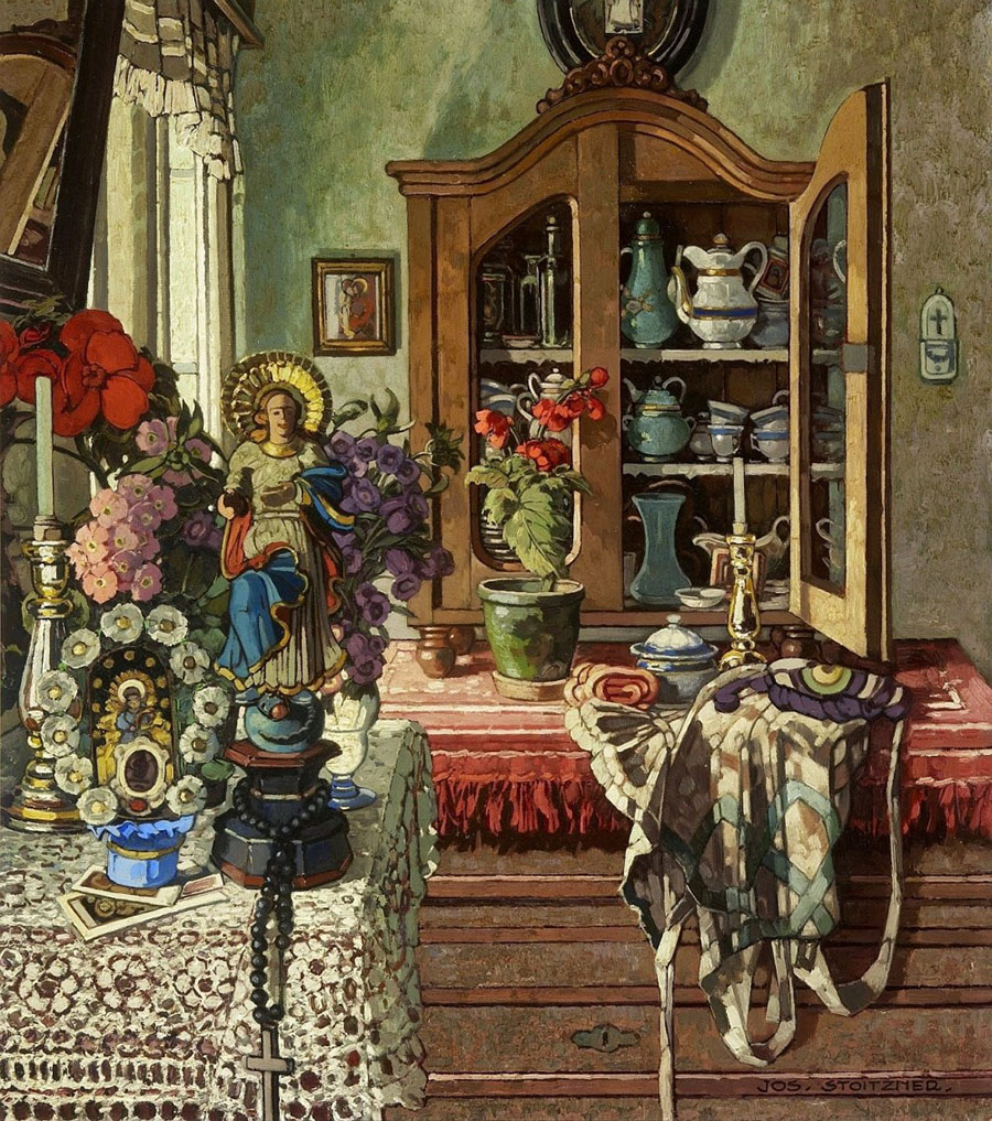 约瑟夫·斯托伊茨纳（stoitzner josef） Bedroom in Bramberg  卧室油画