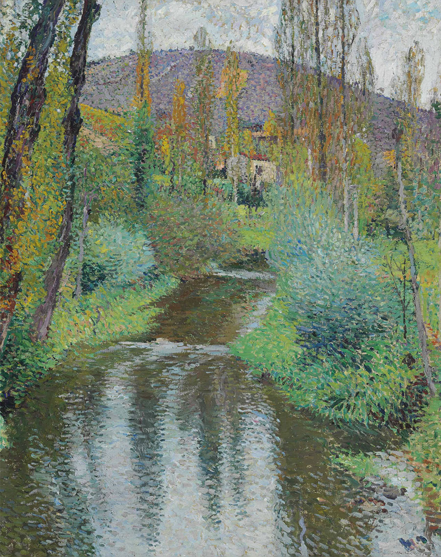 亨利马丁油画:乡村河流