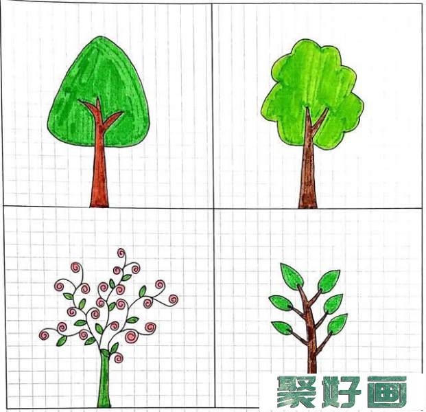 小清新绿植简笔画