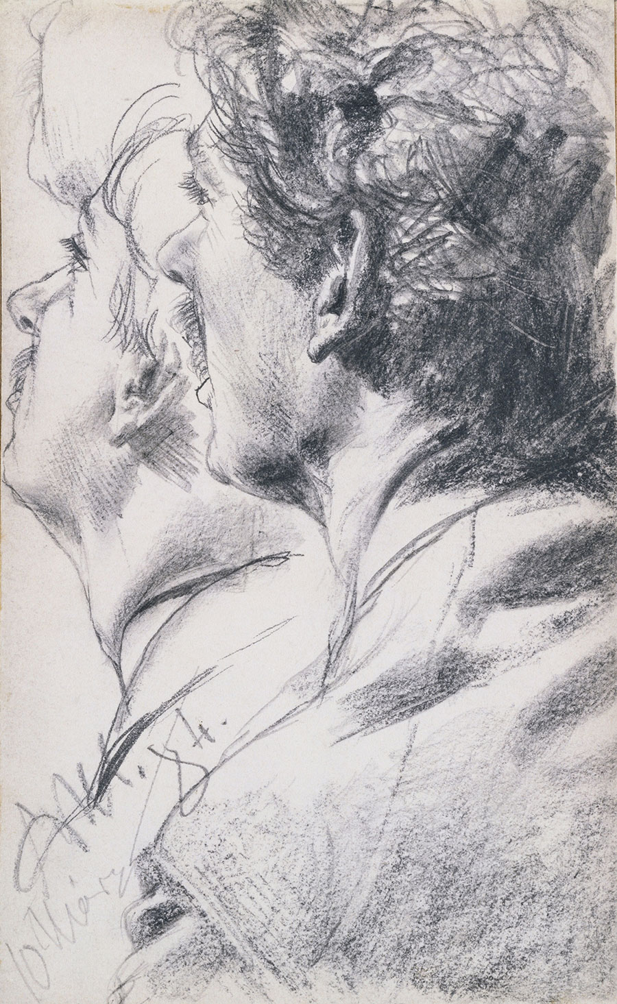 门采尔素描: 男人侧脸