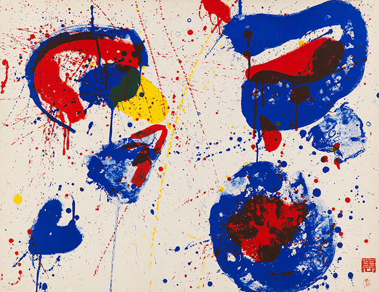 SAM FRANCIS作品: Hurrah for the Red White and Blue 1961