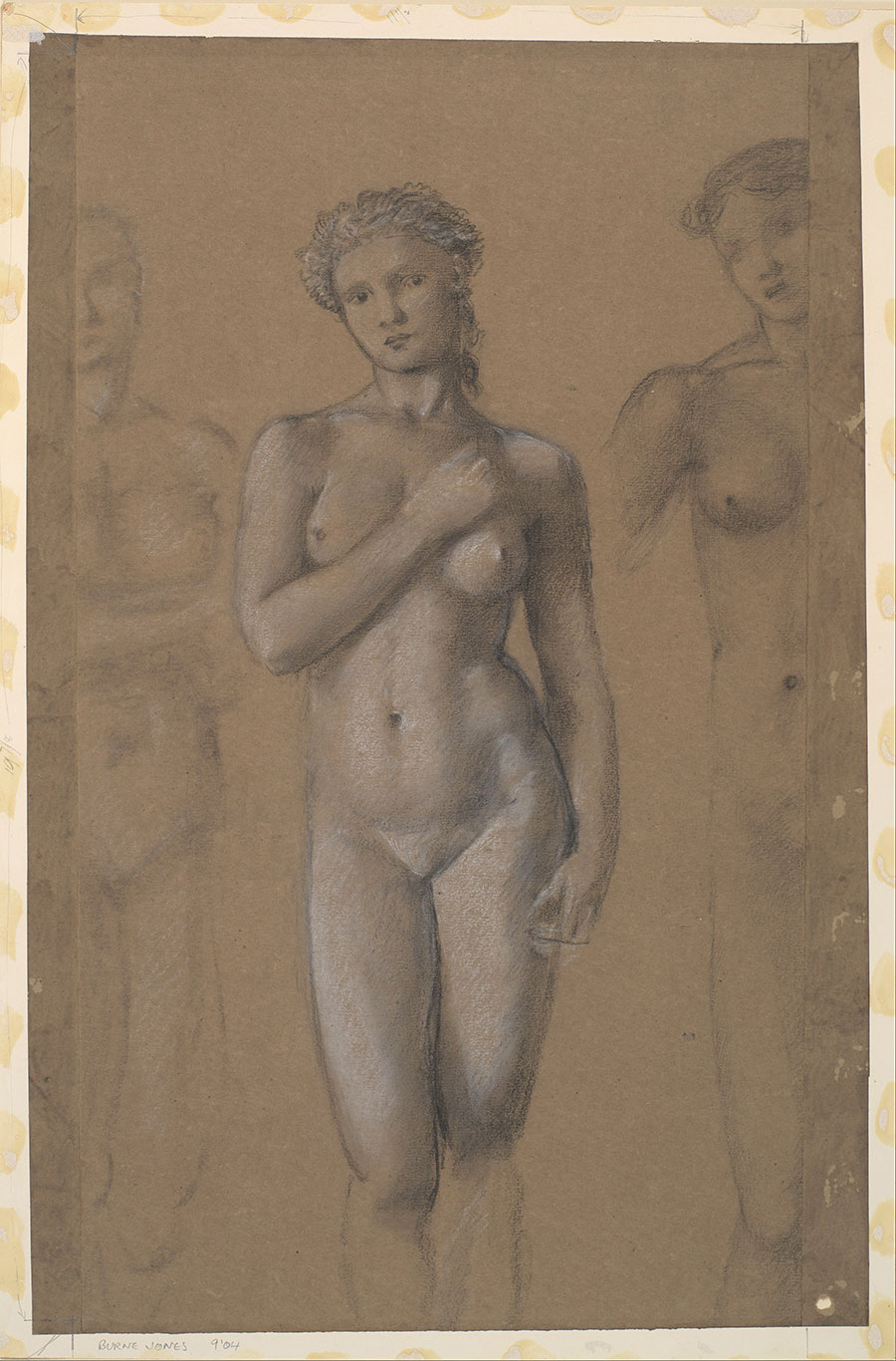 伯恩·琼斯素描作品: 裸体女人