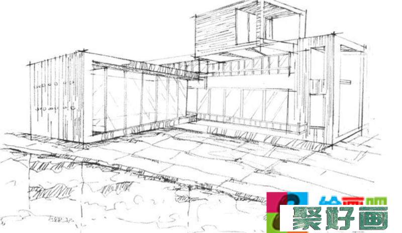 现代建筑速写步骤教程