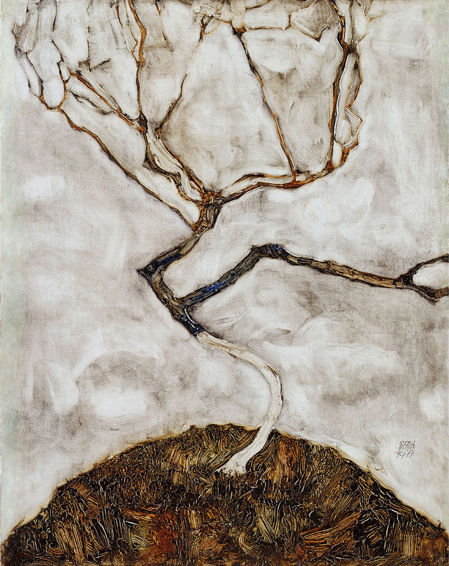 席勒作品:深秋的小树