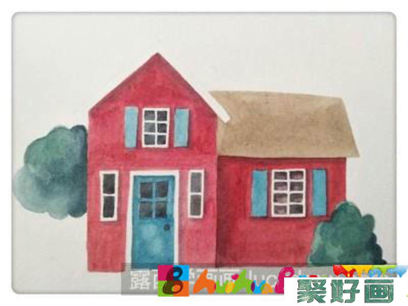 小房子水彩画