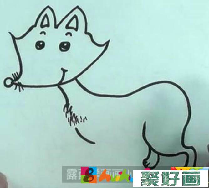 儿童画教程：教你画狐狸
