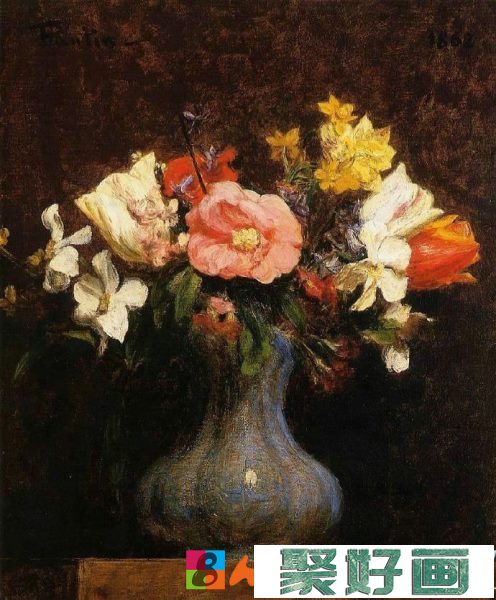 方丹·拉图尔静物油画花卉作品欣赏