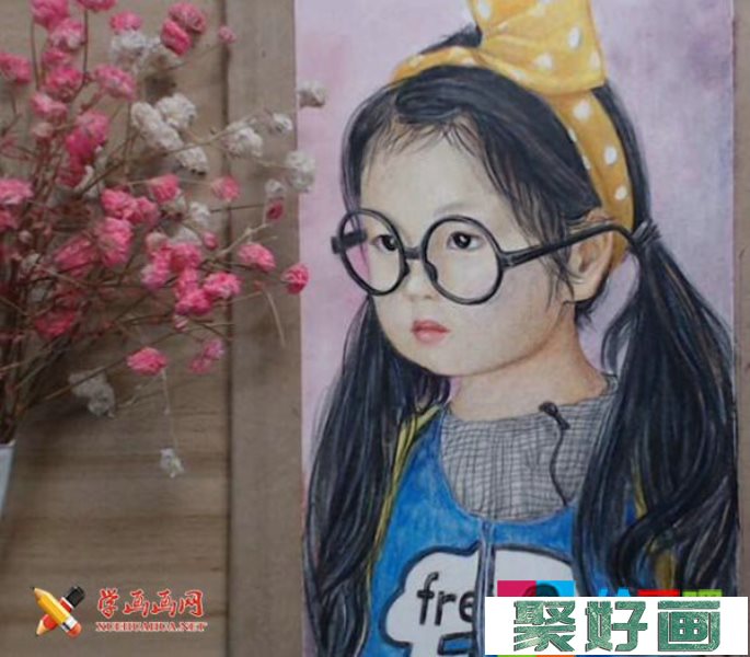 阿拉蕾彩铅画