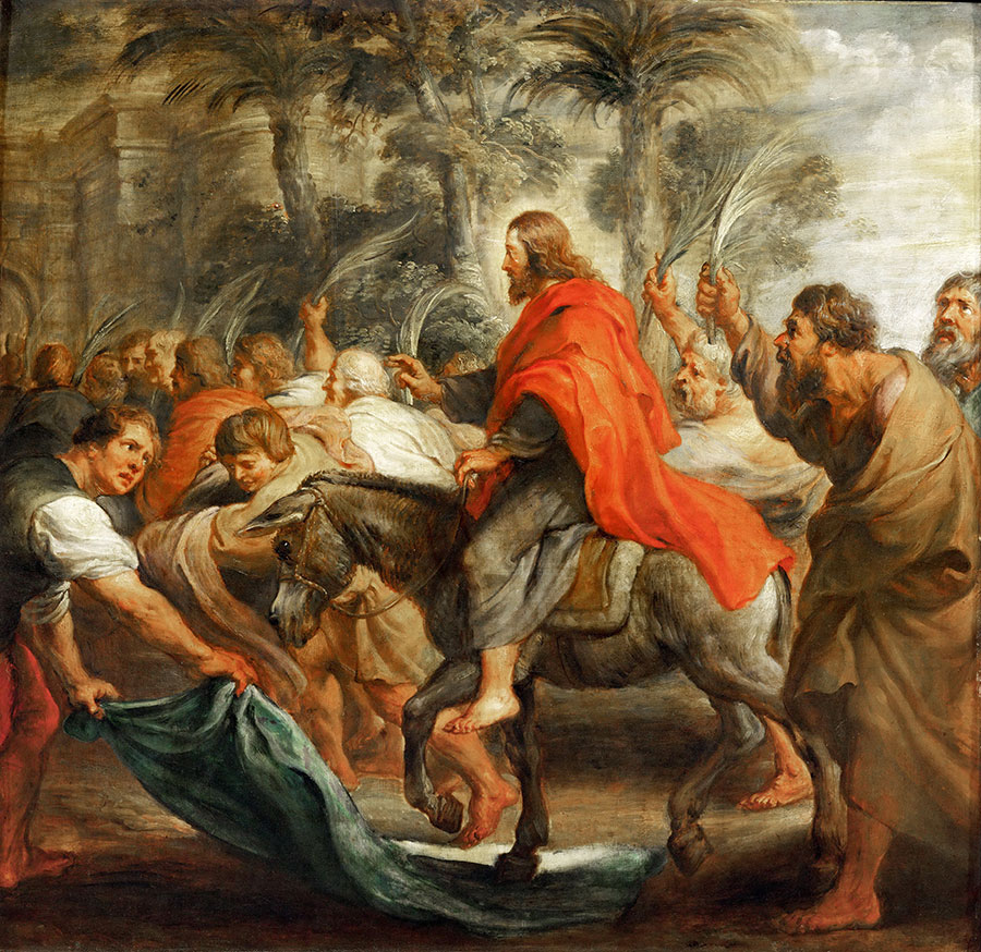 鲁本斯油画作品 : 基督进入耶路撒冷 基督油画